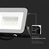 30W LED prožektorius PRO-S, juodu korpusu, 6500K, SAMSUNG CHIP