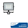 30W LED prožektorius, 4000K, su judesio davikliu, juodu korpusu, SAMSUNG LED chip