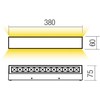30W LED sieninis lauko šviestuvas AROOS, rūdžių sp., 3000K, IP65, šviečia į viršų ir į apačią, 90940