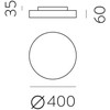 31,5W + 5W LED lubinis šviestuvas LISBOA, baltas, 3000/4000K, P3851070B