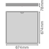 Ledvance 32/27/21W LED panelė su judesio davikliu PL SF, balta, 3000/4000K, 90°, 674 x 674mm, UGR19