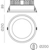 32,5W LED įleidžiamas šviestuvas TECH, baltas, 3000/4000K, dimeriuojamas, IP65, E3987270BDT