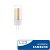 3,2W LED lemputė V-TAC, 12V, G4, 6400K (šaltai balta), SAMSUNG LED chip
