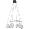 32W LED pakabinamas šviestuvas ALANI, juodos/aukso sp./skaidrus, 3000K