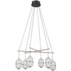 32W LED pakabinamas šviestuvas ALANI, juodos/aukso sp./skaidrus, 3000K