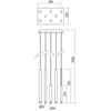 32W LED pakabinamas šviestuvas MADISON, chromo sp., 3000K, 01-2049