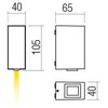 Sieninis šviestuvas 3,36W LED sieninis lauko šviestuvas ACE, baltas, 3000K, IP54, 90413