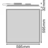 Ledvance 33W LED panelė PANEL COMFORT, 3000K, DALI