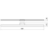 34,32W LED sieninis šviestuvas BARRIO, juodas, 3000K, IP44, 01-2510
