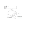 35W LED akcentinis šviestuvas į 3 fazių bėgelį, juodas, 4000K, DALI, 65660BTL/B/C