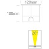 3,5W LED įleidžiamas į žemę lauko šviestuvas, plieno sp., 3000K, IP67, 69070A/W