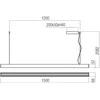Bikuvalt 35W LED pakabinamas šviestuvas CITYLINE, nikelio sp., 2700/3000K, dimeriuojamas, 01-4244