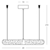 35W LED pakabinamas šviestuvas, žalvario/baltos sp., 3000K, dimeriuojamas, 49cm, 2543
