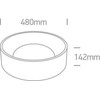 Lubinis šviestuvas 35W LED plafonas, baltu korpusu, 2700/3000/4000K, 67452/W/V