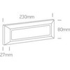 3,5W LED sieninis šviestuvas, baltos sp., 2700/3300/4000K, IP65, 67394/W/V