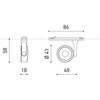 3,5W šviestuvas į magnetines sistemas SIX 24V, 23°, baltas, 3000K, su maitinimo šaltiniu