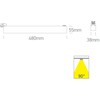 36W LED linijinis bėgelio šviestuvas, juodas, 3000/4200/6500K, 65028BT/B/V