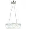 36W LED pakabinamas šviestuvas NOSTA, chromo sp./skaidrus, 3000K