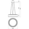 36W LED pakabinamas šviestuvas SOLERA, juodos/baltos/dūmų sp., 3000/4000K, 01-3592