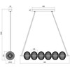 36W LED pakabinamas šviestuvas VENTURA, juodas, 3000K