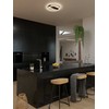 36W LED paviršinis lubinis šviestuvas DEMY, juodos/aukso sp., 3000K