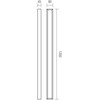 36W LED sieninis šviestuvas HORIZON, baltas, 3000/4000K, IP44, 01-3792