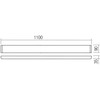 36W LED sieninis šviestuvas PEPAS, baltas, 3000K