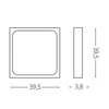 Sieninis šviestuvas Ideal Lux Lubinis šviestuvas Universal D40 Square 240374