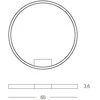 Bikuvalt 37W LED lubinis šviestuvas, juodas, 3000K, dimeriuojamas, 60cm, 23025
