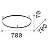 37W LED lubinis šviestuvas ORACLE SLIM, baltas, 2700K, 341934
