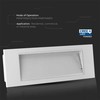 3,8W LED evakuacinis šviestuvas, baltos/juodos sp., 6000K, CREE LED chip