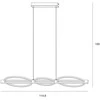 Italux 38W LED pakabinamas šviestuvas NATANO, juodas, 3000K