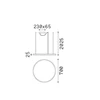 Ideal Lux Pakabinamas šviestuvas Oracle Slim Sp D070 Round 4000K On-Off Bk