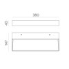 38W LED sieninis šviestuvas BRICK, juodas, 2700/3000/4000K, dimeriuojamas, A3972172NDT