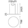 Pakabinamas šviestuvas Ideal Lux Žiedo Formos šviestuvas Oracle Slim D70 Round Wh 4000K