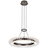 39W LED pakabinamas šviestuvas ALBA, šlifuotos pilkos sp./skaidrus, 3000K, 4337000