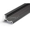 3m LED juostos profilio CORNER10, juodai anoduotas