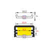 3m LED juostos profilio dangtelis C2 CLICK, skaidrus