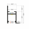 3m LED juostos profilio FRAME14, anoduotas