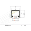 3m LED juostos profilio LINEA-IN20, baltas
