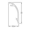 3m LED juostos profilio WAY10 dangtelis, anoduotas aliuminis