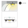 3m LED juostos profilis ARC12 CD/U5, lankstus, baltas