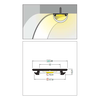 3m LED juostos profilis ARC12 CD/U5, lankstus, juodai dažytas