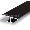 3m LED juostos profilis BACK10 A/UX, juodai dažytas
