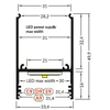 Bikuvalt 3m LED juostos profilis COMBO30-01, juodas