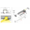 3m LED juostos profilis LINEA-IN20 TRIMLESS EF, neanoduotas aliuminis
