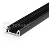 Bikuvalt 3m LED juostos profilis SURFACE10 BC/UX, juodai anoduotas