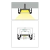 Bikuvalt 3m LED juostos profilis SURFACE10 BC/UX, juodai anoduotas