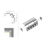 3m LED juostos profilis UNI-TILE12 C PLUS, 90 laipsnių, anoduotas aliuminis