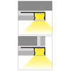 3m LED juostos profilis UNI-TILE12 C PLUS, 180 laipsnių, anoduotas aliuminis